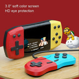 3 Horizontal Screen Pocket Console - 620 Games - Double Player - Red / Yellow - Rear View