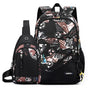 Lightweight 2-in-1 Backpack and Chest Bag for Men - Blue Football - Brown Football