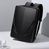 Men Gaming Backpack - Double-layer Hard Shell - Black - Side View