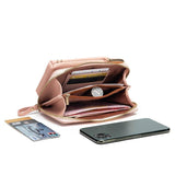 Black Embroidered Single Shoulder Phone Bag Wallet - Blue