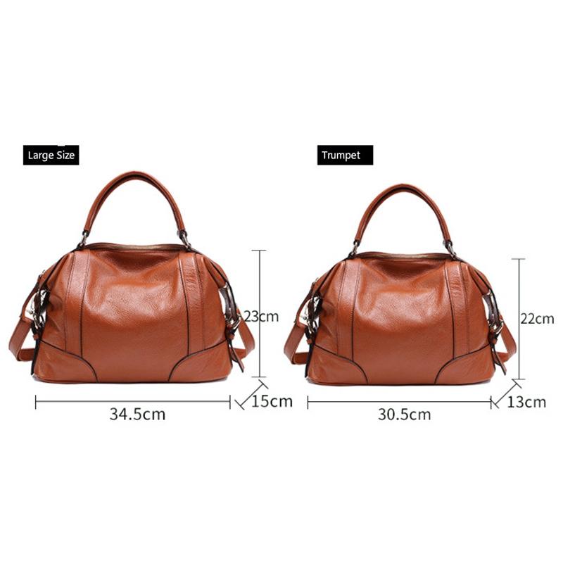 Black Single Shoulder Leather Messenger Bag For Women S