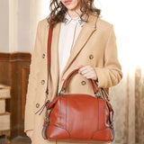 Black Single Shoulder Leather Messenger Bag For Women S - Extra Image