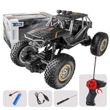 Large Alloy Off-road Rc Car for Kids - Black - Side View