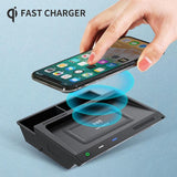 10W Wireless Charger For Volkswagen Tayron 2019-2022 - Qi Standard - Top-Down View
