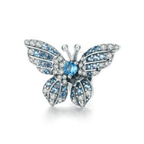 925 Sterling Silver Diy Butterfly Bracelet With Pearl Accents Bsc061 - Front View