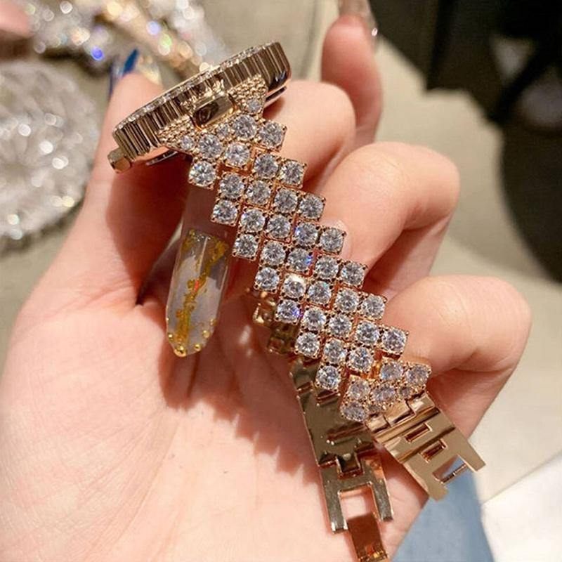 Silver Roman Diamond Quartz Watch with Bracelet - Women