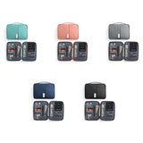 Waterproof Travel Document Bag Black Large - Orange Pink Large - Top-Down View