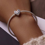 Diy Pearl Pink Bracelet With Fantasy Pendant - 45-Degree Angle