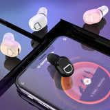 Mini Bluetooth Earphone with Hd Call - Black - Side View