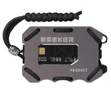 Rfid Metal Card Holder With Bottle Opener Grey Edc Wallet - Front View