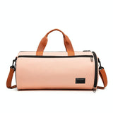 Blue Waterproof Gym Bag with Wet / Dry Separation - 9921 Pink - Rear View