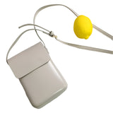 Versatile Creamy White Crossbody Phone Bag - Front View