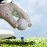 60-piece Golf Plastic Ball Tee Set with Ribbon Needle - 57mm Size - 45-Degree Angle