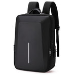 Anti-theft Hard Shell Backpack for Men - Black