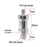 10-Pack 1 / 4 To 3 / 8 Screw Adapters - Male To Male - Side View
