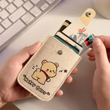 Large Capacity Pull Out Card Holder Pink - Puppy