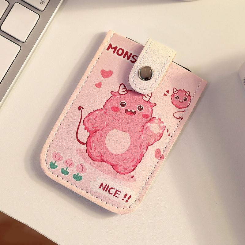 Large Capacity Pull Out Card Holder Pink - Puppy