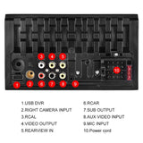 6.2 Inch Dual Spindle Hd Car Mp5 Player + Ahd Camera - Top-Down View