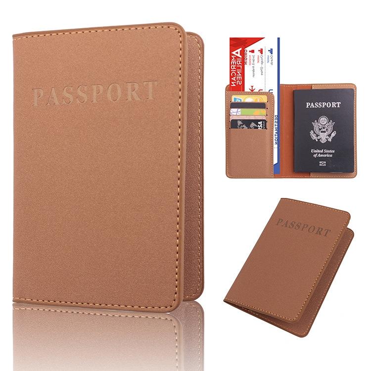Frosted Pu Multi Card Passport Holder Dirty Yellow