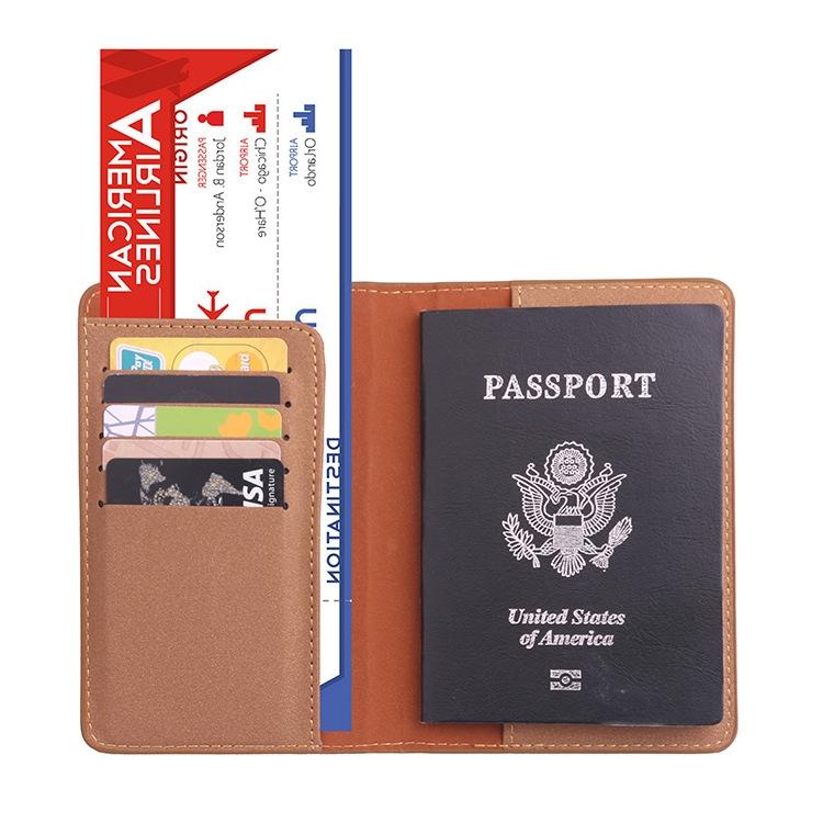 Frosted Pu Multi Card Passport Holder Dirty Yellow