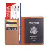 Frosted Pu Multi Card Passport Holder Dirty Yellow - Top-Down View