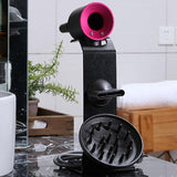 Universal Hair Dryer Stand No Drilling Black - Close-Up Angle