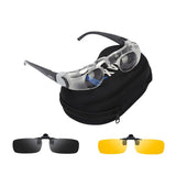 Adjustable Focus Fishing Telescope with Clip - Presbyopia & Yellow / Gray - Front View