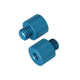 10-Piece Screw Adapter Set 1 / 4 Female To 3 / 8 Male Blue - Front View