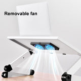 Portable Folding Laptop Desk with Adjustable Height and Storage