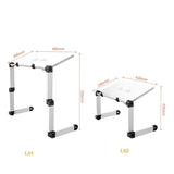 Portable Folding Laptop Desk with Adjustable Height and Storage - 45-Degree Angle