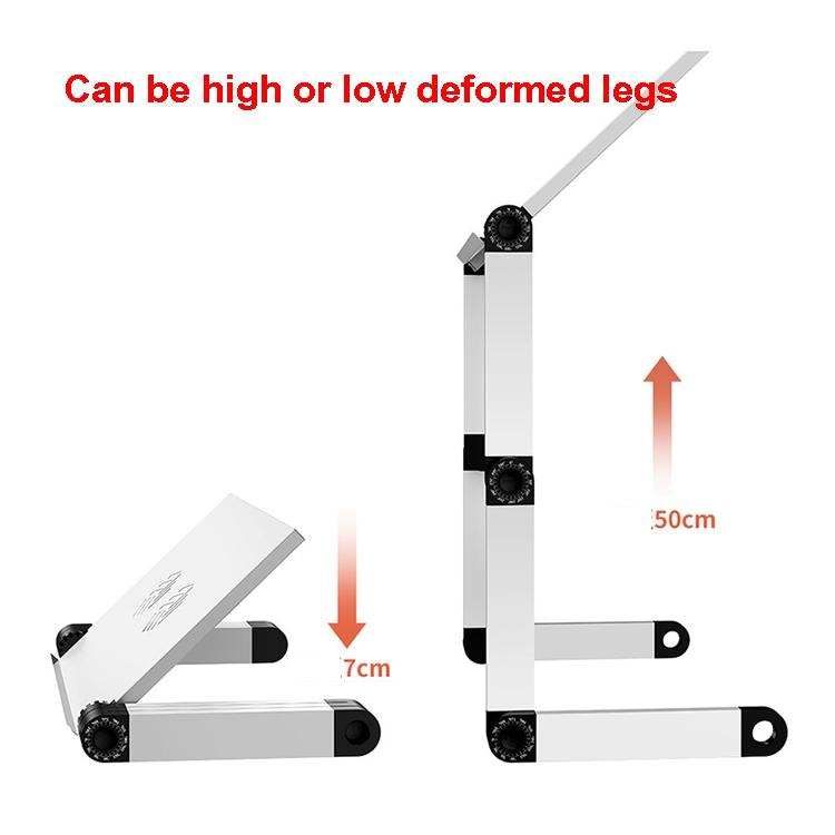 Portable Folding Laptop Desk with Adjustable Height and Storage