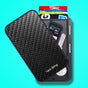 Rfid Blocking Metal Card Holder Automatic Shift Business Card Case Carbon Fiber