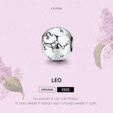 925 Sterling Silver Diy Zodiac Bracelet Beads Leo Style - Leo - Side View
