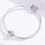925 Sterling Silver Diy Zodiac Bracelet Beads Leo Style - Leo - Rear View