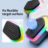 Bluetooth Music Boxing Machine - 4 Modes 9 Speeds Colourful Lights - With Kids Gloves Black - Rear View