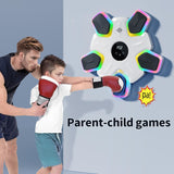 Bluetooth Music Boxing Machine - 4 Modes 9 Speeds Colourful Lights - With Kids Gloves Black - Extra Image