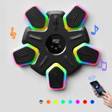 Bluetooth Music Boxing Machine - 4 Modes 9 Speeds Colourful Lights - With Kids Gloves Black - Extra Image
