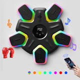 Bluetooth Music Boxing Machine - 4 Modes 9 Speeds Colourful Lights - With Kids Gloves Black - Extra Image