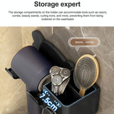 Wall Mounted Holder For Dyson Hair Dryer Bathroom Storage Rack Simple Black - Upgrade Black
