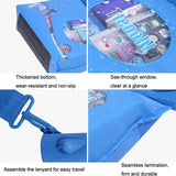 Small Waterproof One-Shoulder Crossbody Diving Bag - Small White - Top-Down View
