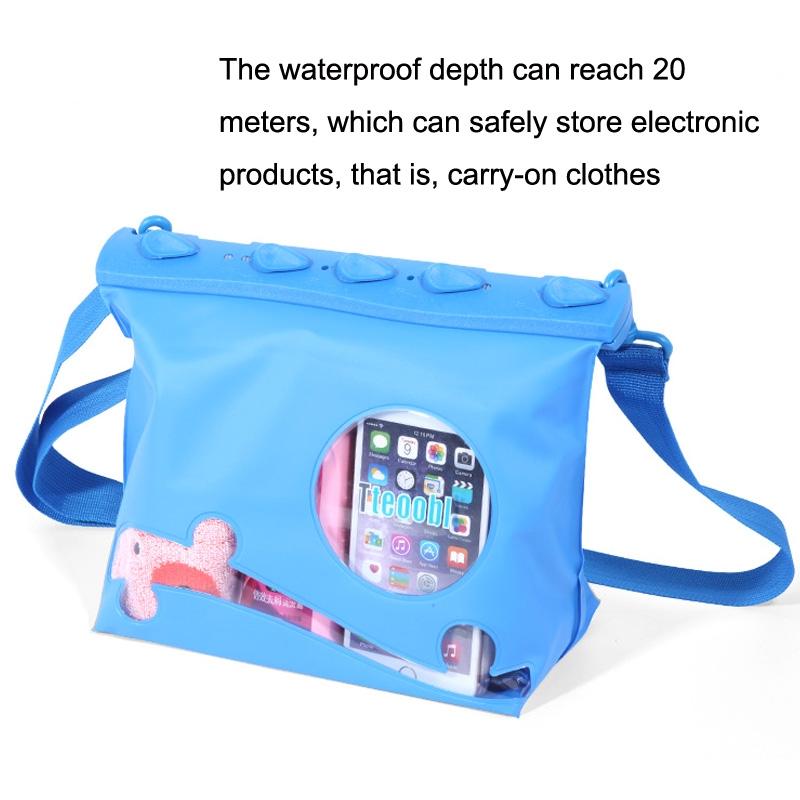 Small Waterproof One-Shoulder Crossbody Diving Bag - Small White