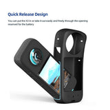 Amagisn Silicone Protective Cover for Insta360 X3 Body - Lens Case (Black) - Extra Image