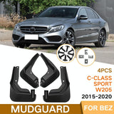 4Pcs / Set Car Auto Soft Plastic Splash Flaps Fender Guard - For Mercedes-Benz C-Class W205 2007-2010 - Side View