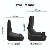 4Pcs / Set Car Auto Soft Plastic Splash Flaps Fender Guard - For Mercedes-Benz C-Class W205 2007-2010 - Top-Down View