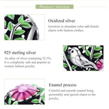 925 Sterling Silver Bird Charm Bead For Bracelets & Necklaces - Close-Up Angle