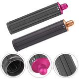 Upgraded Long Curling Barrels for Dyson Airwrap Hair Dryer with Nozzle and Adapter in Rose Red - Side View