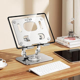 360 Rotation Ergonomic Laptop Stand - Adjustable Height Aluminum - Rear View