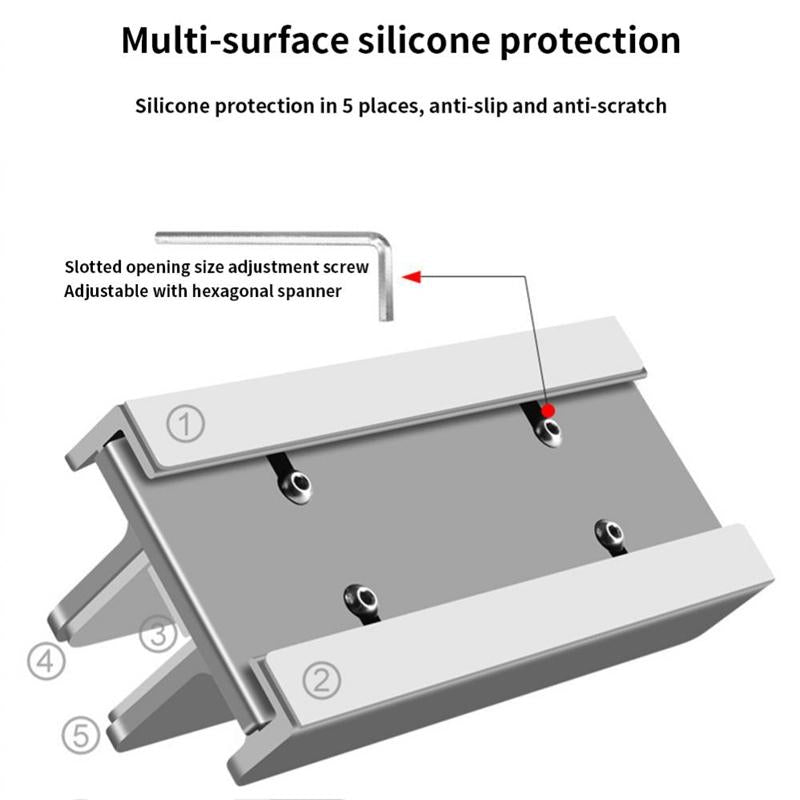 Multifunctional Aluminum Storage Stand for Laptop Tablet and Phone