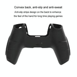 Black Silicone Protective Case for Ps5 Gamepad - Anti-skid Cover - Blue + 2 Hats - Rear View