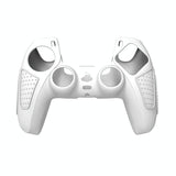Black Silicone Protective Case for Ps5 Gamepad - Anti-skid Cover - Blue + 2 Hats - Extra Image